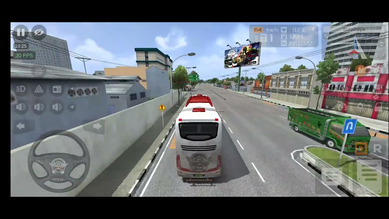 Bus Simulator Indonesia With Steering wheel 😲 on Android #viral #gaming #shorts #bussid