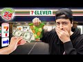 چالش 24 ساعت فقط غذای سوپرمارکت سون ایلون Eating ONLY 7 Eleven FOOD For 24 HOURS 
