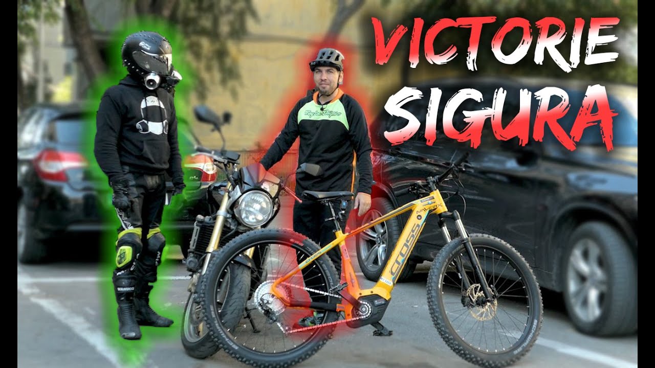 Cursa prin Bucuresti: Motocicleta vs Bicicleta