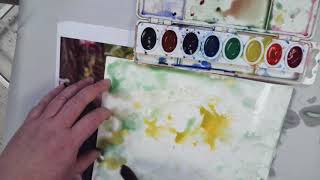 Creating Unity between background and foreground in watercolor