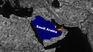 Saudi Arabia, UAE Free GeoLayer Map Animation