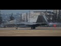 [4K]横田基地 F-22 Raptor アフターバーナー全開離陸 Yokota TakeOff