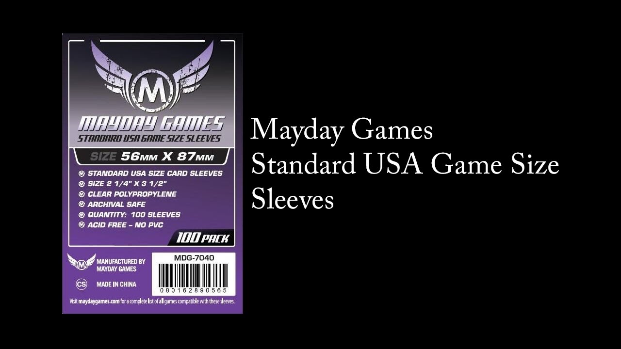 Mayday Games Standard USA Size Sleeves YouTube