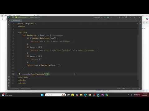 JavaScript Recursive Factorial Function