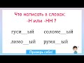 Задание на грамотность! Н и НН в прилагательных