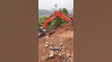 How Excavators Climb Slopes Without Tipping 🤯 #shorts