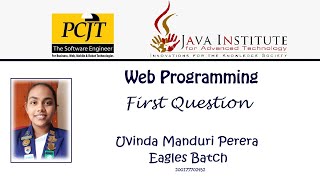 Web Programming - Question 1