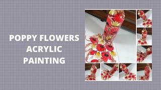 POPPY FLOWERS ACRYLIC PAINTING | Easy Flower Painting Tutorial | Aressa1 | 2020
