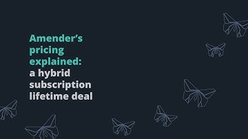 Amender’s pricing explained: a hybrid subscription-lifetime deal