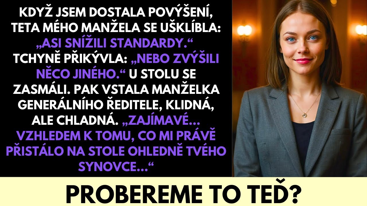 Nechali jsme si sednout ke stolu v luxusní restauraci, jen aby mi moje švagrová a tchyně před celou rodinou sdělily, že moje povýšení na provozní ředitelku je jen „kvóta“ a že lidé jako já si „nic...