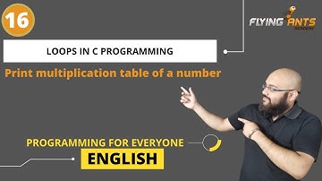 Loops in C | C program to print multiplication table | for loop in C