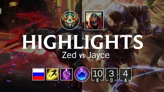 Highlights Zed Top vs Jayce - RU Challenger Patch 8.7