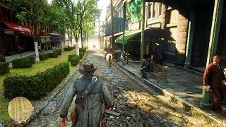 Rdr2 - Easiest way to get honor is by walking through beautiful Saint Denis