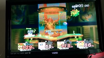Super Smash Bros. Brawl Bowser (CPU) VS. Kirby (CPU) VS. Olimar (CPU) VS. Ness (CPU)