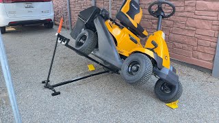 Amazon’s Cheap Riding lawnmower side lift.  Is it Stable?