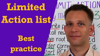 Best practice: limit actions lists for better efficiency
