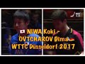 NIWA Koki - OVTCHAROV Dima @ Düsseldorf 04/06/2017 (cut + bad quality) good match