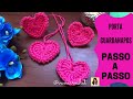 PORTA GUARDANAPOS EM CROCHÊ CORAÇÃO/DIY/#SOUSPLATDECROCHE #MESAPOSTA