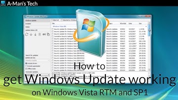 How to get Windows Update working on Windows Vista RTM & SP1 in 2023