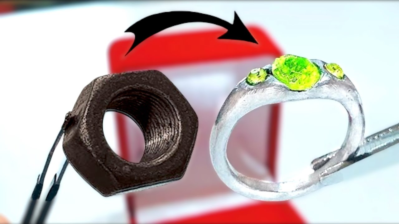 Make a Ring from a Hexagon nut at Home Diy - YouTube