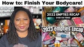 HOW I GET THROUGH MY BODY CARE PRODUCTS | HOW TO FINISH YOUR ITEMS | TIPS &amp; TRICKS