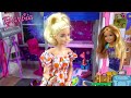 Barbie and Ken in Barbie House Cleaning and Barbie Sister Chelsea Sleepover at Stacie&#39;s Star Lab