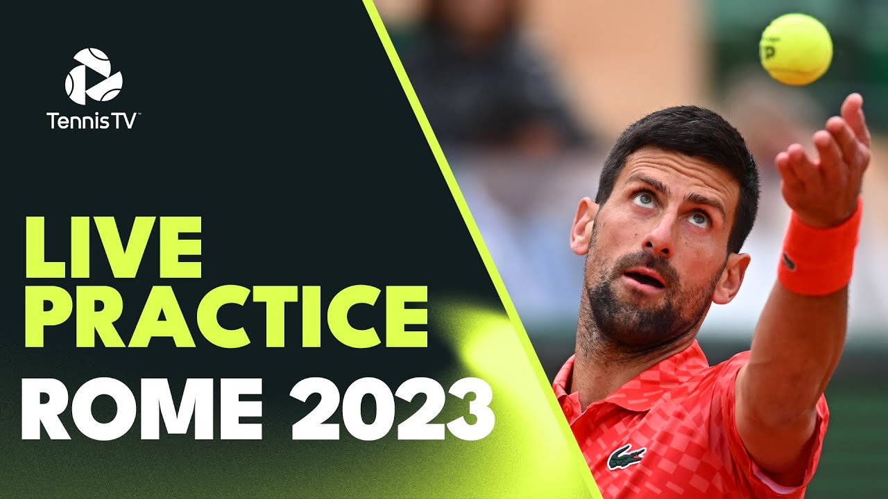LIVE PRACTICE STREAM Carlos Alcaraz Practicing in Rome, Scroll Back for Djokovic and Dimitrov!