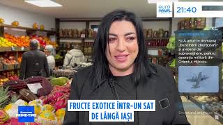 Aprozar cu fructe exotice într-o comună din Iași. Fructele sunt aduse din Vietnam și Brazilia
