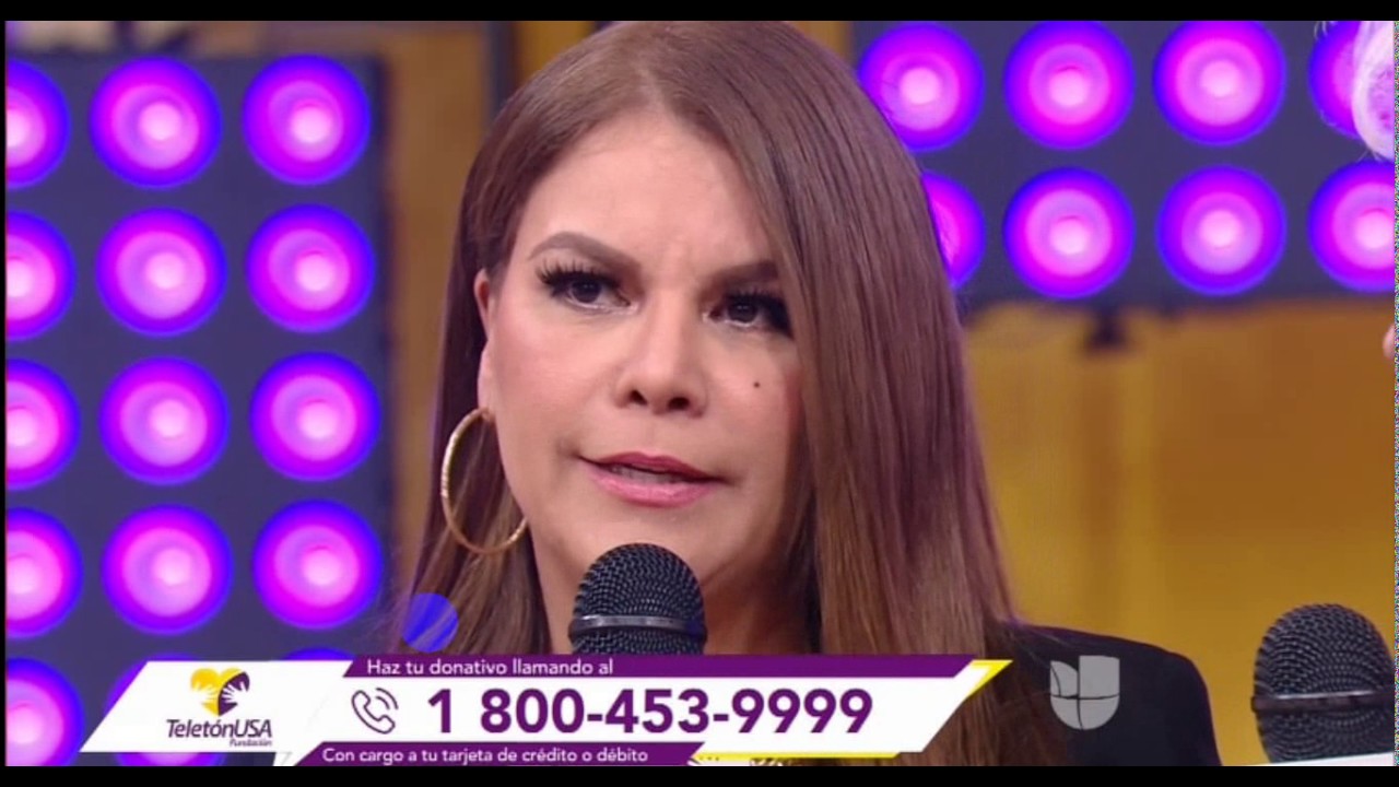 OLGA TAÑON LLORA AL HABLAR DE SU HIJA Y SUPLICAR PARA QUE DONEN AL TELETON U.S.A 03/11/2016
