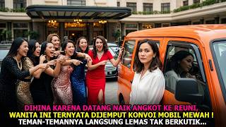 Download Lagu DIHINA KARENA DATANG NAIK ANGKOT KE REUNI💔Wanita ini Ternyata Dijemput Konvoi Mobil Mewah, Ternyata MP3