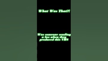 Anyone Ever Hear This On A VHS Before?