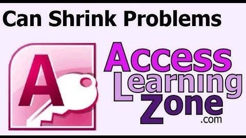 Microsoft Access Reports Can Shrink Problems