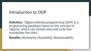 Introduction to OOP screenshot 3