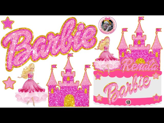 Topo de Bolo Barbie Princesa (Máquina Silhouette)