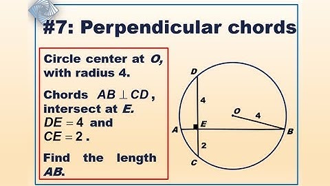 521 Math #7: Perpendicular chords and radius