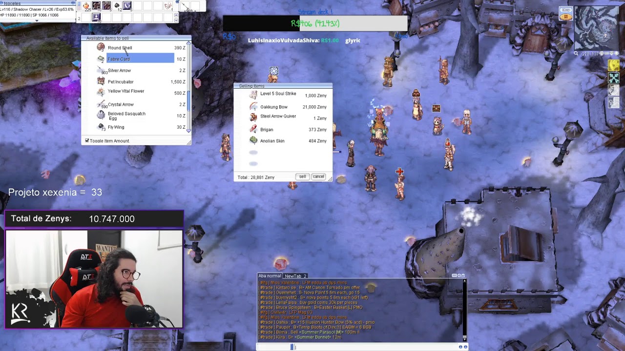 [NovaRO] 0 ao end game tringle shot ! shadow chaser dia 01 ! YouTube