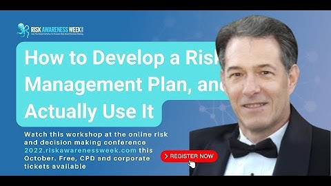 Mark Powell - How to develop a risk management plan, and actually use it - first 5 minutes
