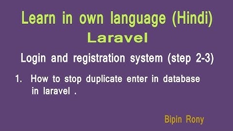 Login and registration system using Laravel   step 2-3