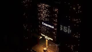 Luxury Saree Showroom Facade | Gold Perforated Metal Jali with Lighting Design | Axes in Excess