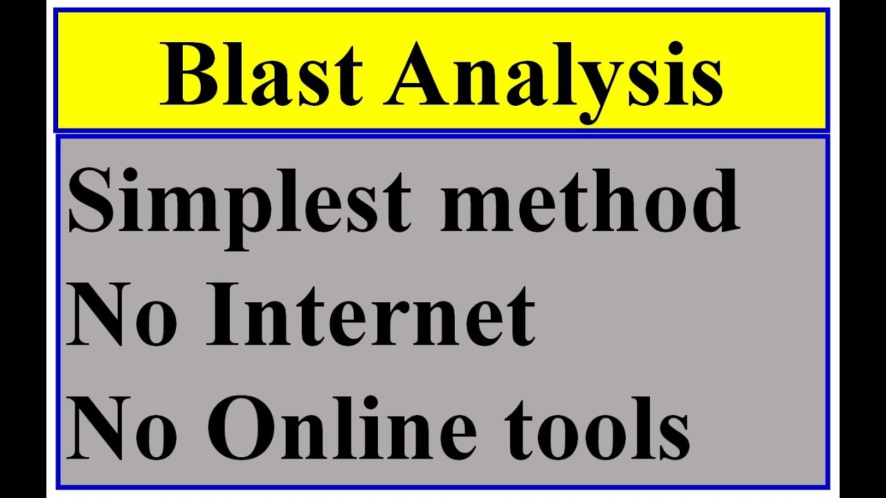 Blast analysis in Unpublished or Published Genome - YouTube