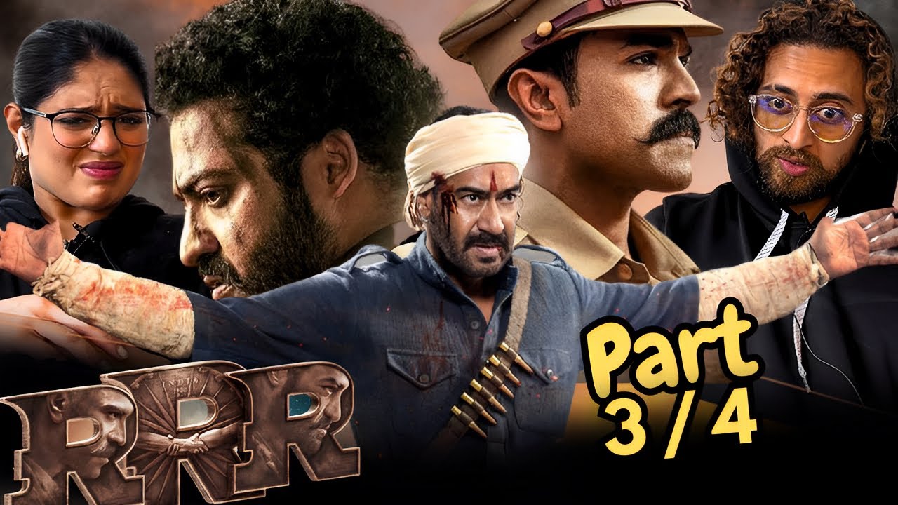 RRR Movie Reaction Part 3/4 | SS Rajamouli | Ram Charan | NTR Jr. | Ajay Devgn | Alia Bhatt