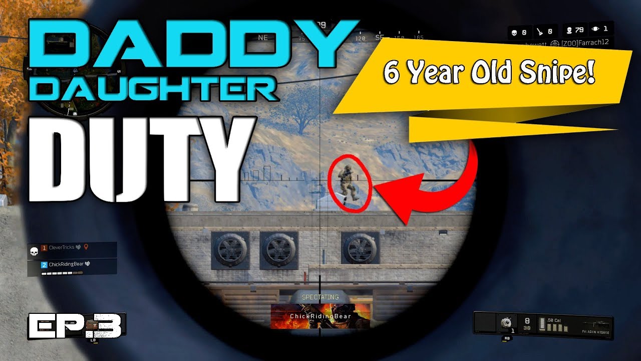 Father and Daughter Play Call of Duty 