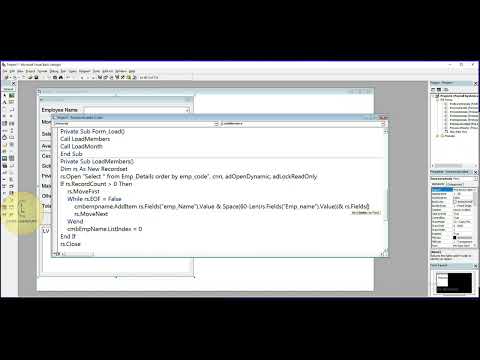 visual basic 6.0 | Payroll Project 'frmLeaveAvailed random' | CodeLearning