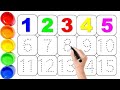 12345 | Numbers | 1234 Number Names | 1 to 15 counting | 12345 learning for kids | 123 songs| colors