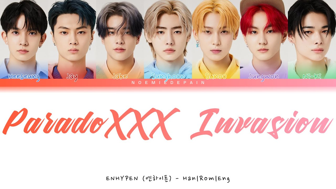 Invasion Color Code Theme ENHYPEN (엔하이픈) - ParadoXXX Invasion - Color Coded Lyrics - YouTube