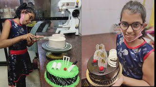 Little Girl Making Chocolate Cake Tutorial Resimi