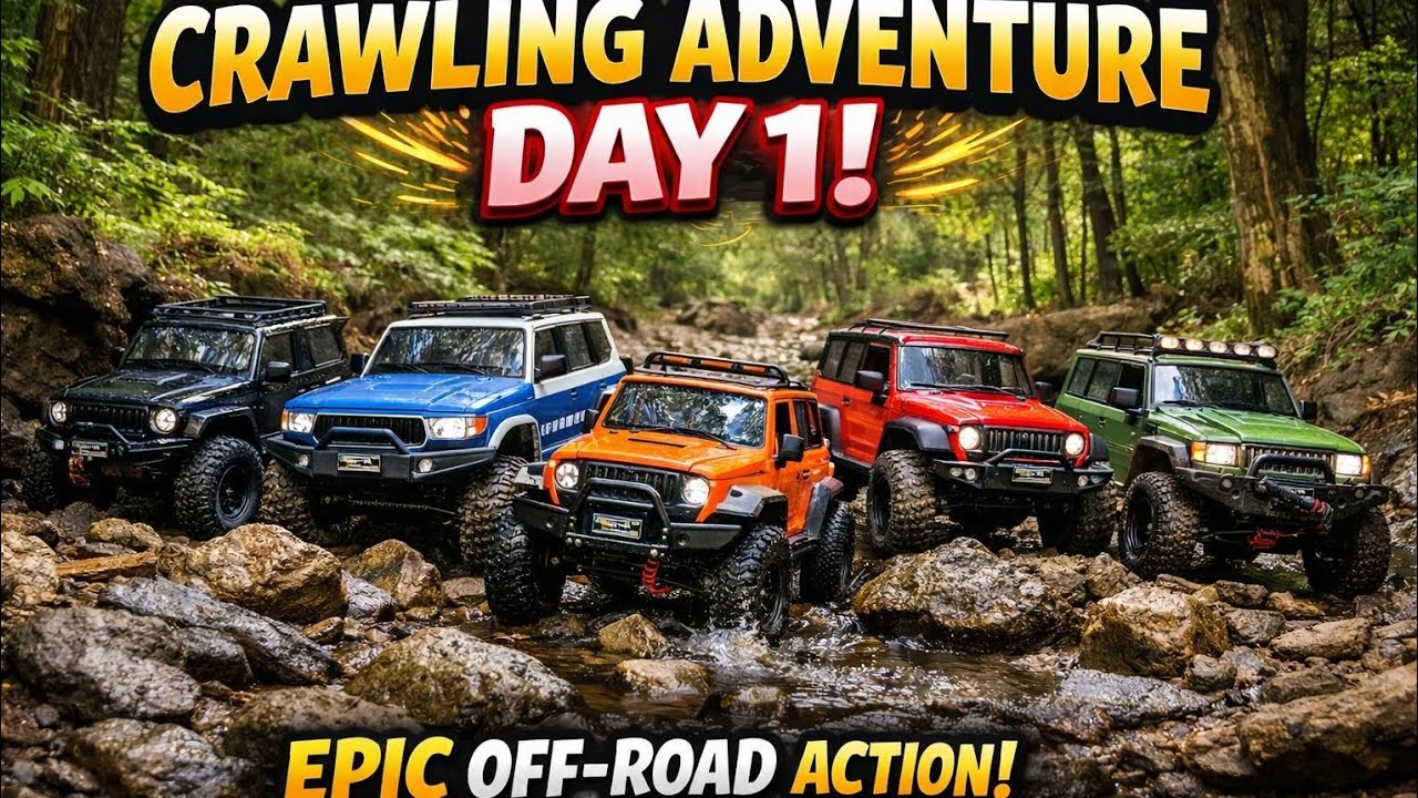 Best RC Crawlers vs Rocky Forest Trail | Crawlers Crew Community | Crazy Crawling Event | Day 1
