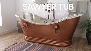 Your Bathroom’s Dynamic Centerpiece — The Sawyer Hammered Copper Tub