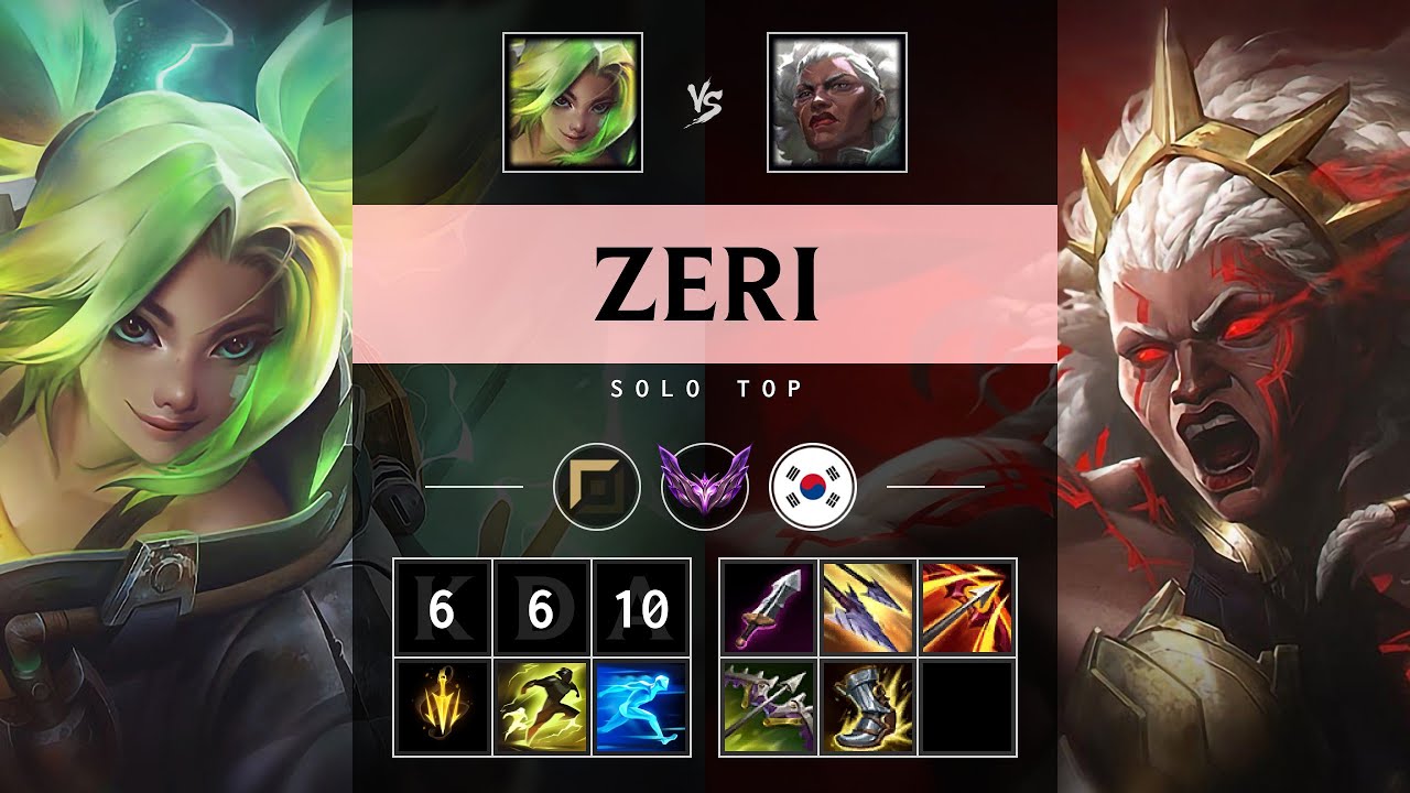 Zeri Top vs Ambessa - KR Master Patch 25.16