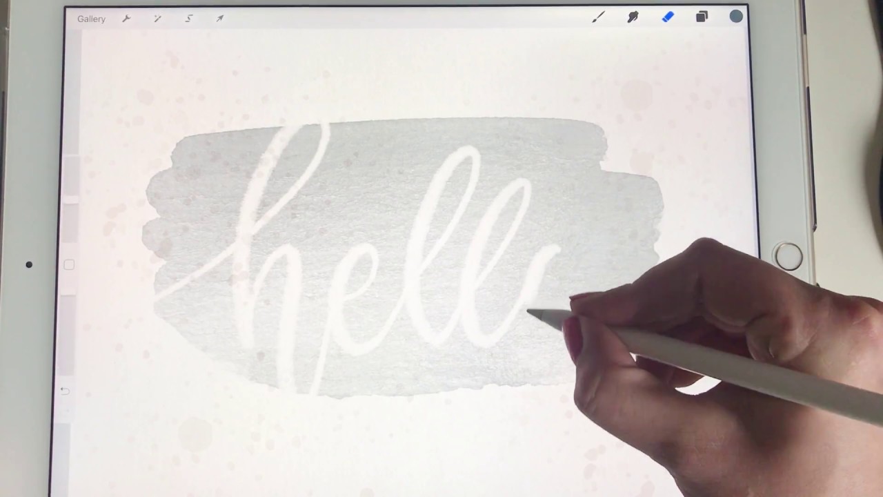 Watercolor Procreate lettering using my 'Procreate Toolkit' - YouTube